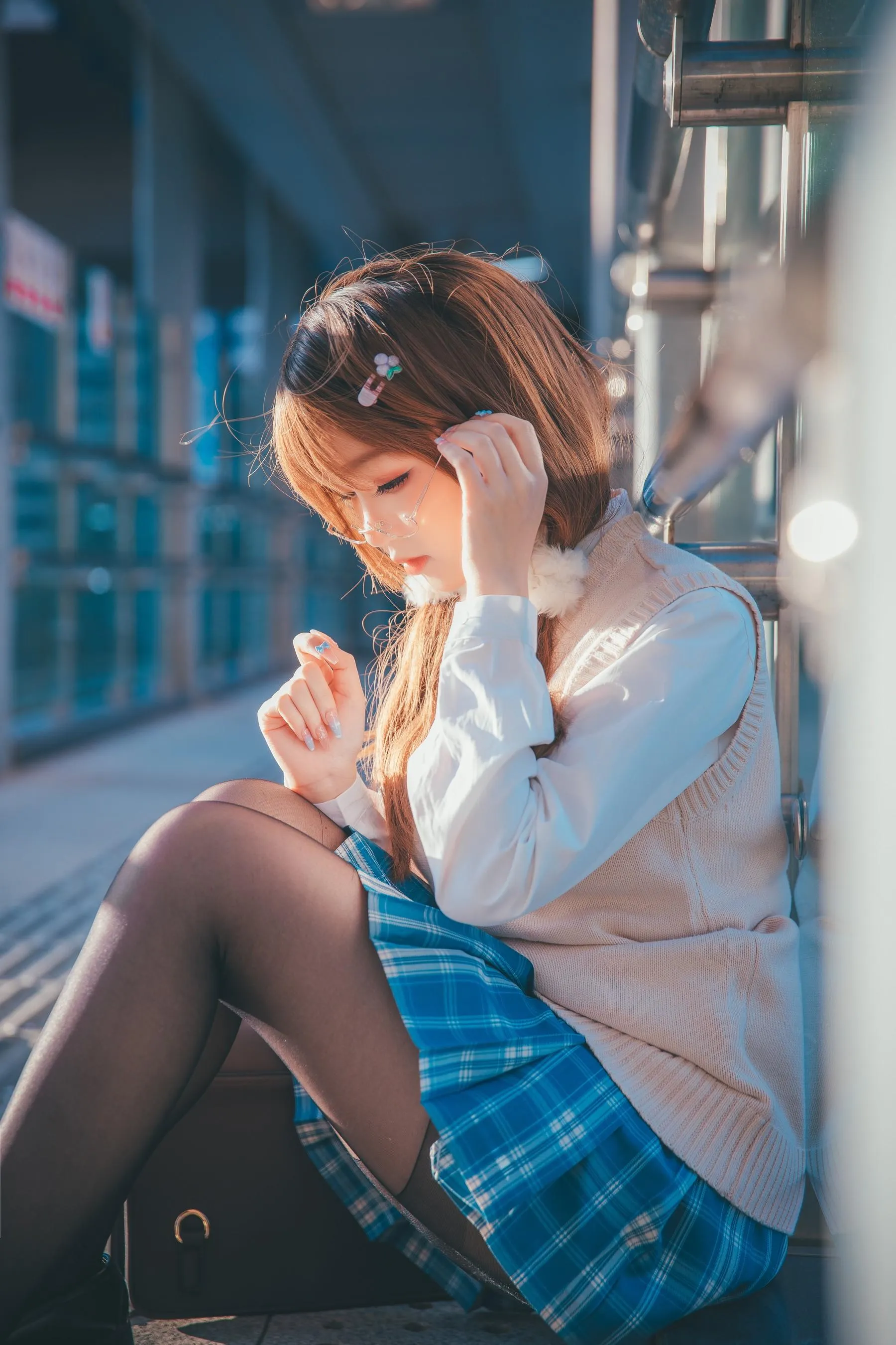 雪晴Astra – NO.32 JK夕阳 [26P]插图